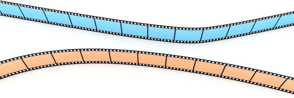 3d ταινίες κενό, μπλε και πορτοκαλί — Φωτογραφία Αρχείου
