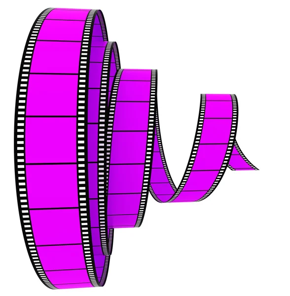 3d film Segment rolled forward — Stock Photo, Image