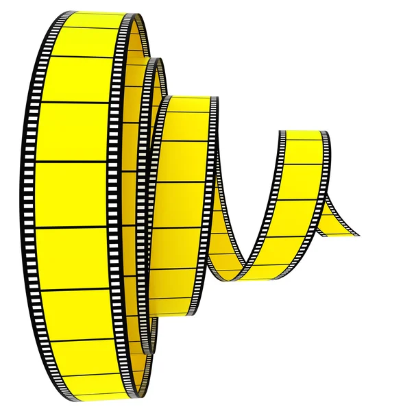 3d film Segment rolled forward — Stock Photo, Image