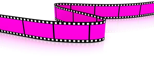Colorido 3d filmes em branco ziguezague — Fotografia de Stock