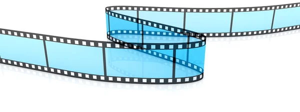 Leeg Film Zigzag Witte Backgroung — Stockfoto