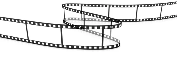 Fehér Háttérben Film Üres Cikk Cakk — Stock Fotó