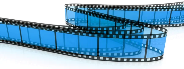 Filmes coloridos em branco 3d — Fotografia de Stock