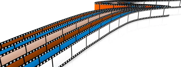 Film in bianco 3d colorati — Foto Stock