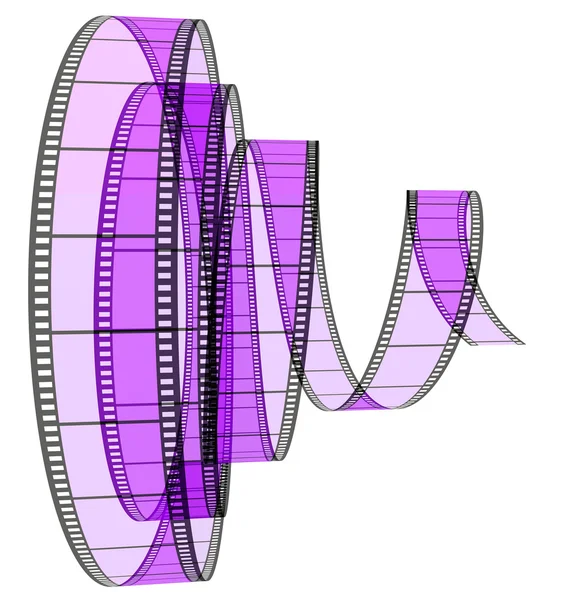 3D-s film szegmens hengerelt előre — Stock Fotó