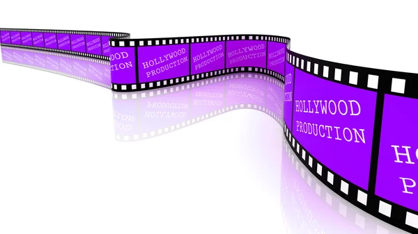 Segment Kleurenfilm Met Woorden Hollywood Productie — Stockfoto