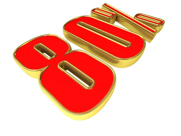 Gold-red 80 Percent — Stock Photo, Image