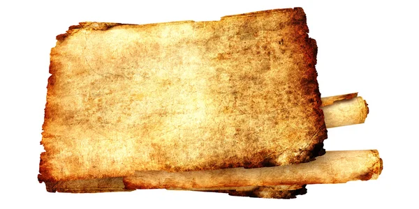 Antikes Papier Und Schriftrollen Isoliert Auf Weißem Hintergrund — Stockfoto