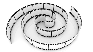 Segment of twisted film clipart