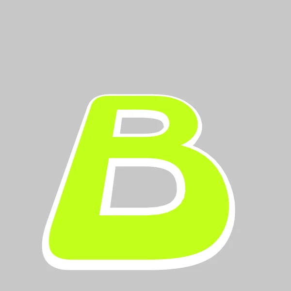 Eco lettertype brief. vectorillustratie. — Stockvector