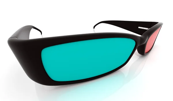 ステレオ ホワイトの 3 d メガネ — ストック写真
