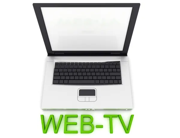 Laptop web-tv — Stockfoto