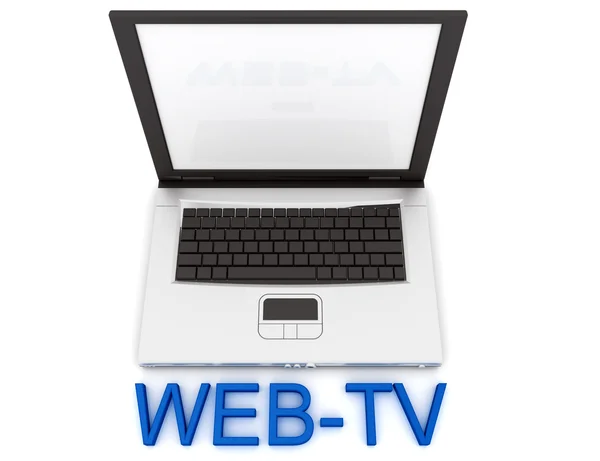 Telewizja internetowa laptopa — Zdjęcie stockowe