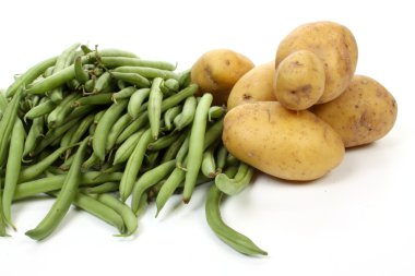 French green beans and potatoes clipart