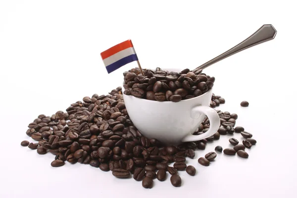 어두운 볶은 커피 콩 — 스톡 사진