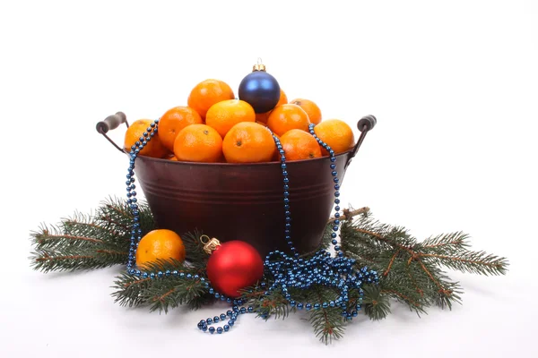 Рождественские фрукты — стоковое фото