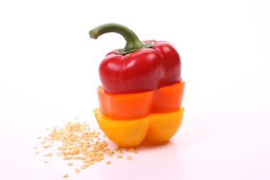 Mixed bell pepper clipart