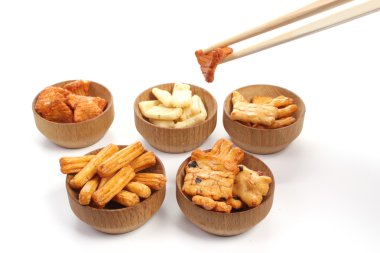 Japanese rice crackers clipart