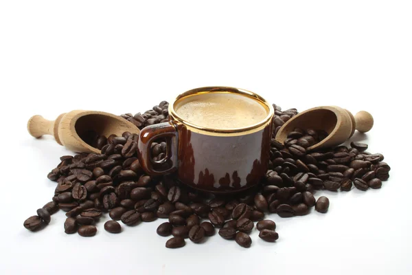 Dark roasted coffee beans — Stock Photo, Image