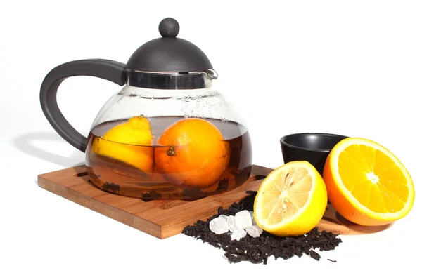 Chá e fruta — Fotografia de Stock