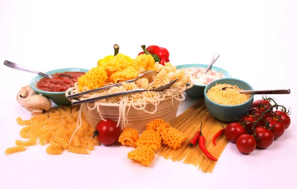 Итальянская Паста Ингредиенты Приготовления Еды — стоковое фото