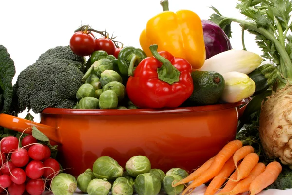 Sammansättning Flera Frukter Och Grönsaker — Stockfoto