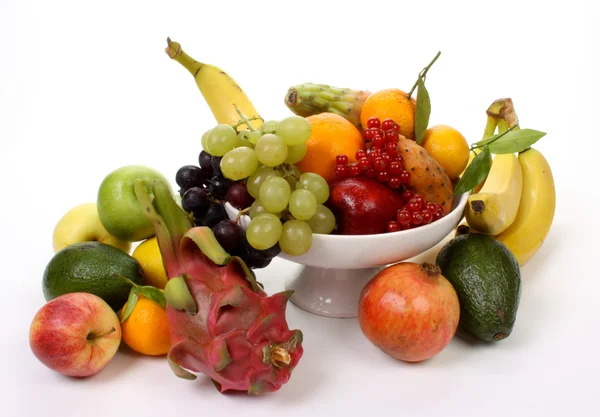 Composizione Diversi Frutti Piatto Frutta — Foto Stock