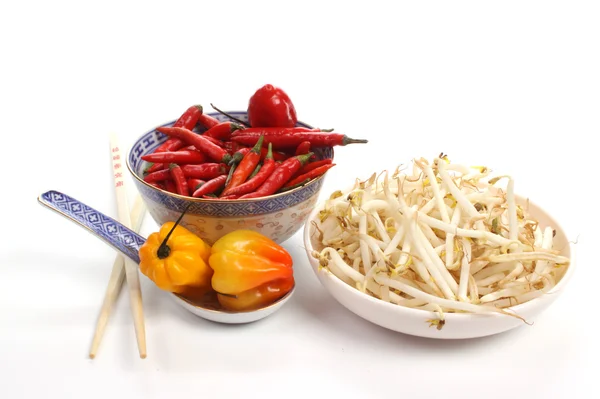 Kinesisk Mad Med Ingredienser Til Lave Måltid - Stock-foto