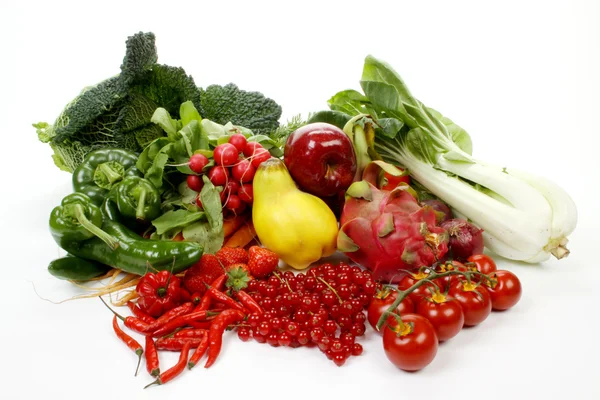 Samenstelling Van Verschillende Groenten Fruit — Stockfoto