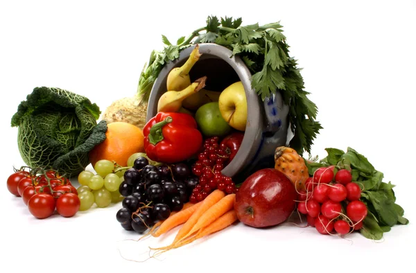 Összetételét Több Gyümölcsöt Zöldséget — Stock Fotó