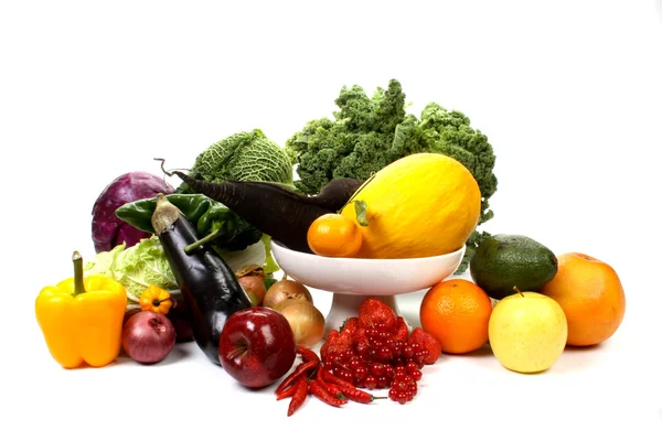Különböző Friss Termékek Hogy Egy Egészséges Saláta — Stock Fotó