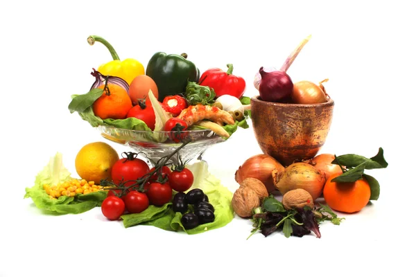 Various Fresh Products Make Healthy Salad — Stock Photo, Image