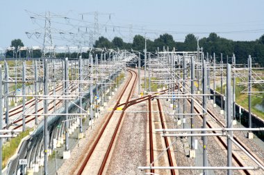 Railroad in Holland, called Betuwelijn clipart