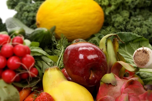 Φρούτα και λαχανικά, με ρηχά εστίαση — Φωτογραφία Αρχείου