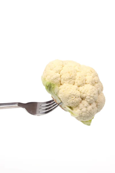 Cauliflower on a fork — Stock Photo, Image
