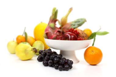 Fruits and vegetables, with shallow focus clipart