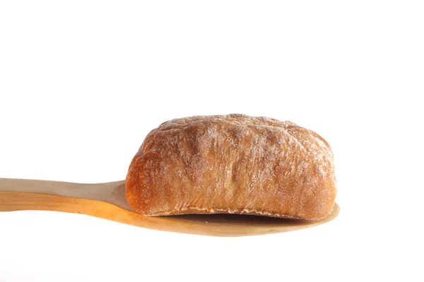 木のスプーンのパン — ストック写真
