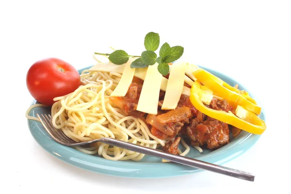 Italian food on a dish — Stock Photo, Image