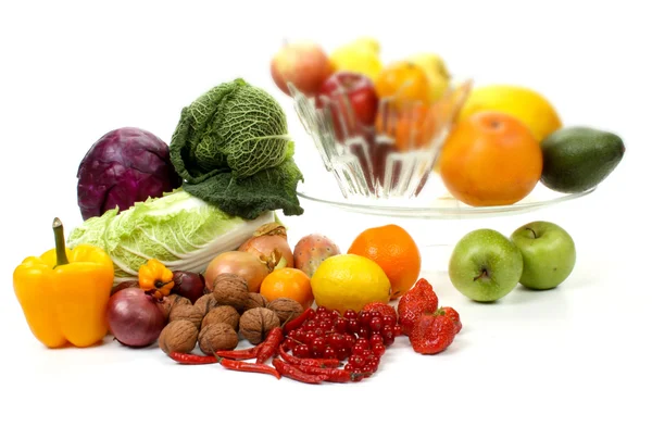 Ovoce a zelenina, s mělkým zaměření — Stock fotografie