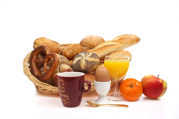 Pão e pequeno-almoço — Fotografia de Stock