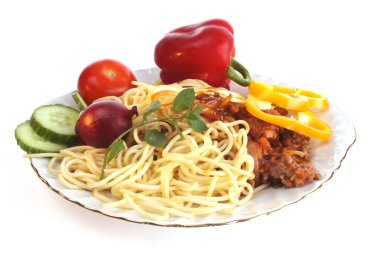 Italian food on a dish clipart