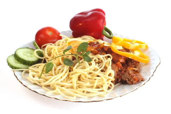 Italian food on a dish — Stock Photo, Image
