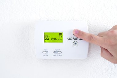 Digital thermostat clipart