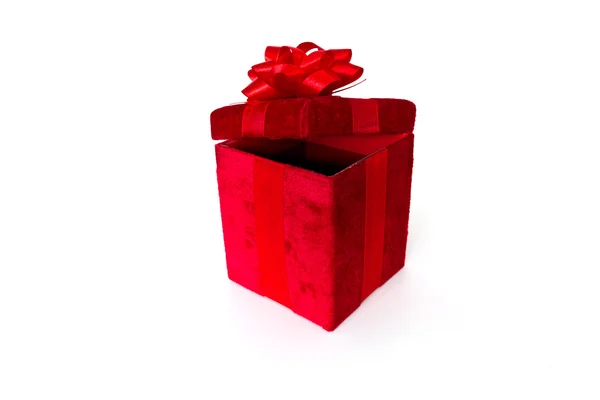 Piros ajándékdoboz — Stock Fotó