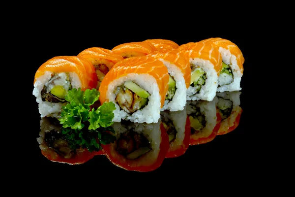 Set of salmon sushi — Zdjęcie stockowe