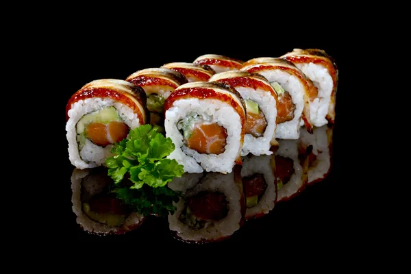 Uppsättning av sushi maki — Stockfoto
