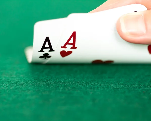 Two Aces Hand — Stock Photo, Image