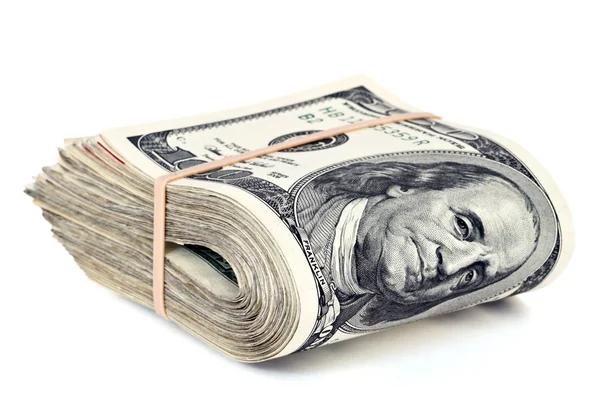 Folded Hundred Dollar Bills — Stock Photo, Image