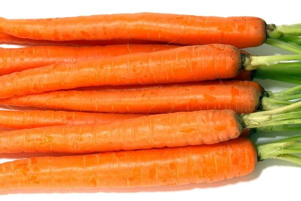 Свіжа Органічна Морква Білому Тлі — стокове фото