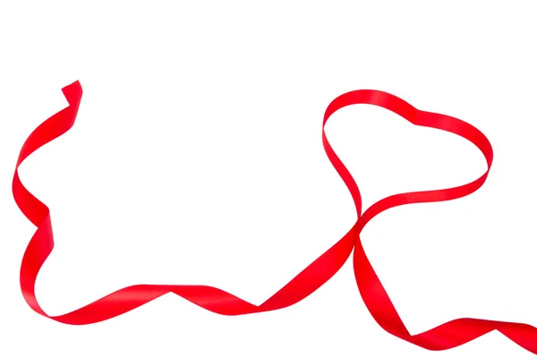 Красная Лента Форме Сердца — стоковое фото